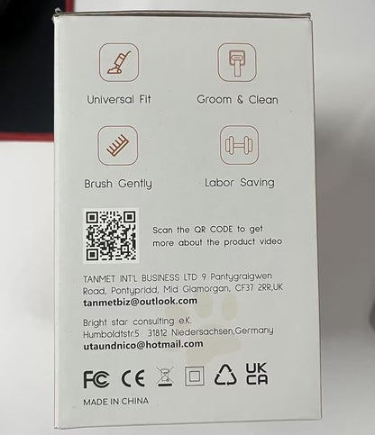 Afloia Innovative Pet Grooming Kit: Dog Brush Vacuum Attachment, Cat Brush with 1-1.5" Hoses Diameter Universal Adapter, Compatible with Most Round Vacuum Cleaners like Bissell, Eureka etc., Orange