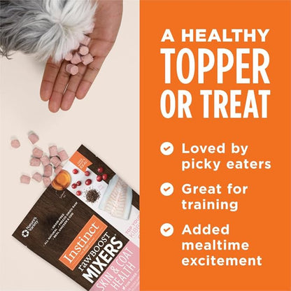Instinct Raw Boost Mixers Freeze Dried Dog Food Toppers For Dry Food, Grain Free Dog Food Toppers with Chicken For Dogs - Skin and Coat Health, 5.5 oz
