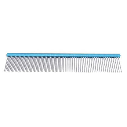 Greyhound Comb For Dogs, Metal Dog Comb Dog Combs with Rounded Ends Dog Comb Cat Comb For Removing and Knots Grooming Tool For Long Short Haired Dog (Blue 22cm/8.7in)