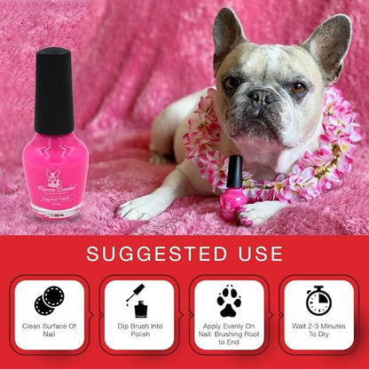 Warren London Dog Nail Polish in A Bottle Premium Coverage & Color- Made in USA- Sparkle Pink
