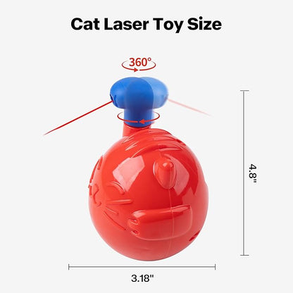 Pet Prime Automatic 360° Random Rotation Cat Laser Toy Rechargeable Interactive Cat Toy for Bored Indoor Cats/Kittens Self Play