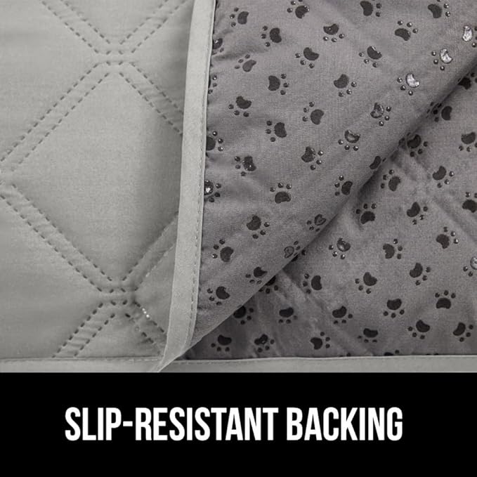 Gorilla Grip 100% Waterproof Dog Blanket, Pet Friendly Sofa Throw Essential for Small Pets, Dogs, Cats, Tear and Slip Resistant Leakproof Couch Cushion Cover for Indoor Furniture, 30x70 Lt Gray