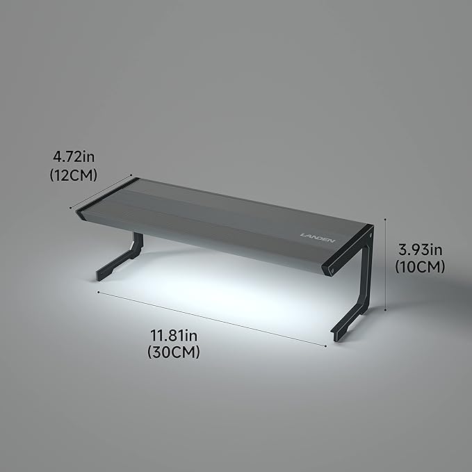 LANDEN AQUABRITE 30 LED Aquarium Light RGB+W for 11.81in (30cm) Rimless Freshwater Fish Tanks - Full Spectrum Lighting with Adjustable Brightness with Controller