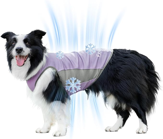 Dog Shirt, Lightweight Breathable Dog Cooling Vest Sun Protection Pet T-Shirts Quick Dry Soft Stretchy Reflective Label Pet Clothes - Small Medium Large Dogs (Lilac Ether 1PC, Small)