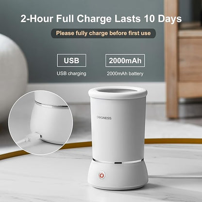 DOGNESS Automatic Dog Paw Cleaner, Rechargeable Paw Washer for Dogs Portable Electric Paw Cleaner Cup for Small to Medium Dogs (White)