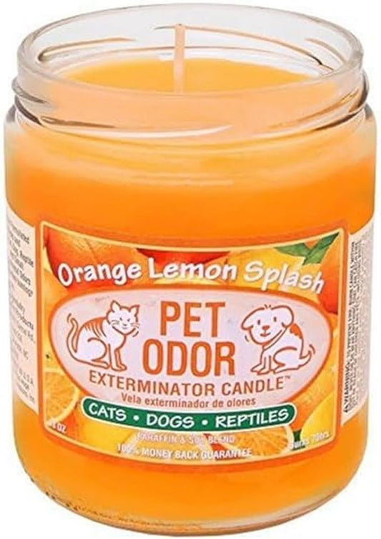 0 Pet Odor Exterminator Candle Orange Lemon Splash