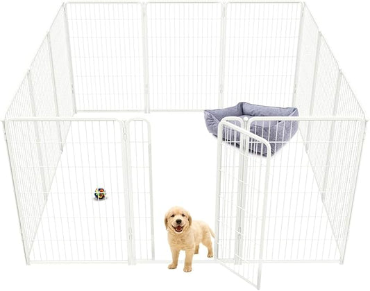 FXW Homeplus Dog Playpen for Indoor Use - Stress-Free and Safe Play, Heavy Duty 45 Inch 12 Panels Dog Pen for Large Dogs, White_atented