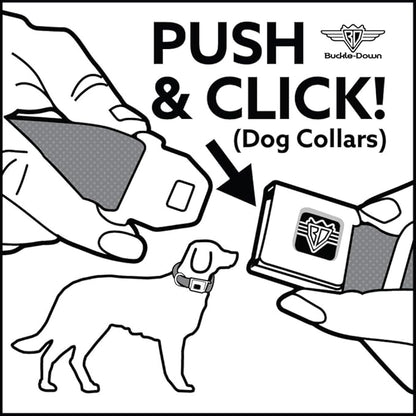 Cartoon Network Easy Adjustable Metal Seatbelt Buckle Quick Release Dog Collar, Adventure Time Marcelines Axe Bass Guitar Scattered Gray, 15 to 24 Inches 1.0 Inch Wide