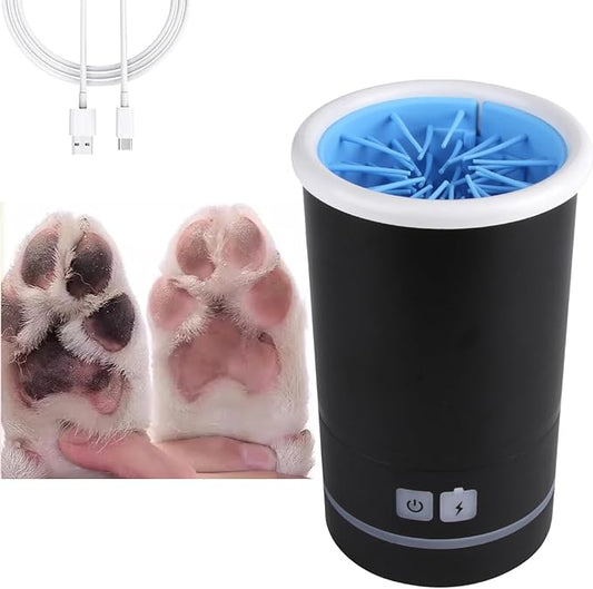 Dpofirs Pet Washer, Automatic USB Rechargeable Soft Brushes Portable Dog Foot Cleaner for Small Medium Dogs