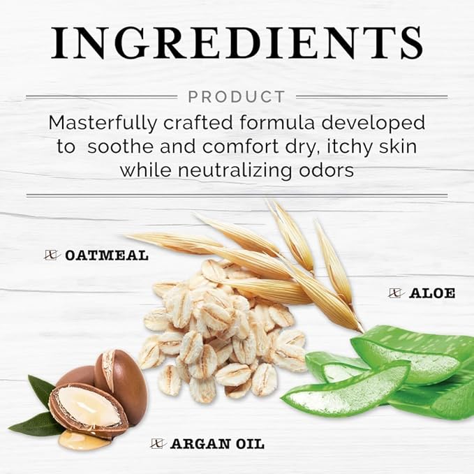 6-in-1 Itch Relief Dog Shampoo with Brush - Tearless Shampoo for Dogs Cleanses, Soothes, Refreshes and Moisturizes While Offering Itch Relief, 480ml