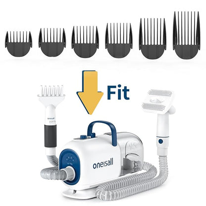 6Pcs Attachment Guide Comb Guards for BM1 Dog Grooming Vacuum Blow Dryer and Clippers 3mm-25mm Cut Length