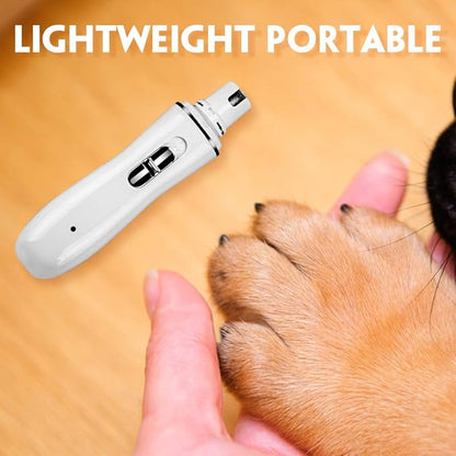 Electric Dog Nail Grinder, 2-Speed Electric Rechargeable Pet Nail Trimmer Paws Grooming & Grinding Tool for Small Medium Large Dog & Cats, Includes USB Wire