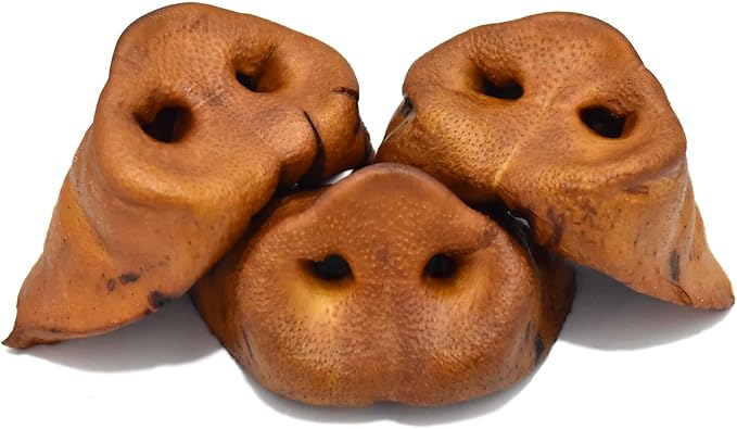 SUPER CAN BULLYSTICKS Pig Snouts for Dogs (8-Pack) 100% Natural Dog Chews - Non-GMOs Fully Digestible - Thick Whole Pork Chews - Long Lasting Dental Dog Treats - Softer Than Bully Sticks and Pig Ears