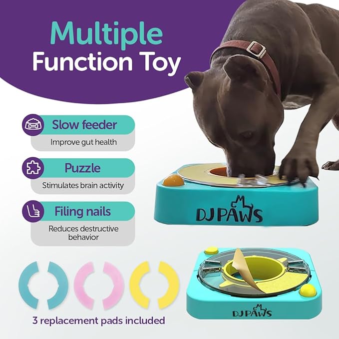 3 in 1 - Dog Scratch Toy for Nails, Adjustable Slow Feeder and IQ stimulating Toy.