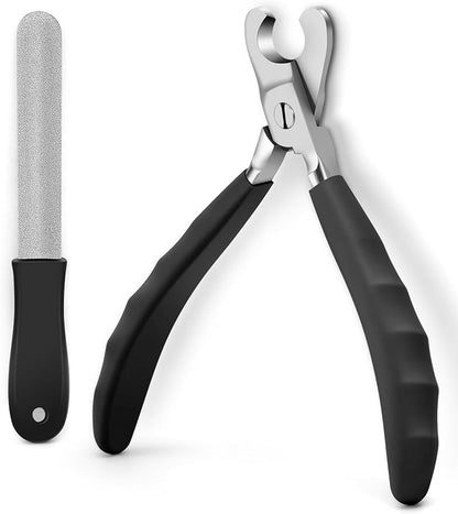 Heavy Duty Dog Nail Clippers -_uts Thick Nails Like Butter__pgraded Large Opening Professional Toenail Trimmer Razor Sharp Blade for Medium to Giant Breed (Black)