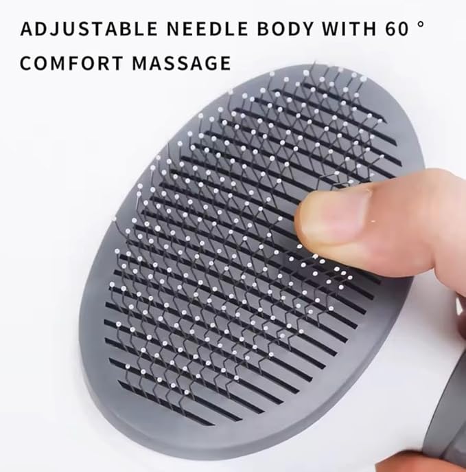 Brush Cat and Dog for shedding Gromming Cat brushes for indoor Cats Dog slickers cat fur brush cat comb with Release Button Dog Gromming Brush pet brush for semi short to semi long,, 7.84