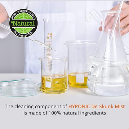 HYPONIC Hypoallergenic Premium De-Skunk Mist 8.01 oz for All Pets - Safe, Non-Toxic Skunk Odor Remover