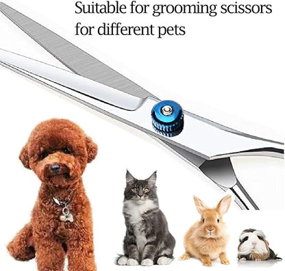 Dog Grooming Scissors,Pet Hair Scissors with Safety Round Tips Heavy Duty Titanium Stainless Steel Professional Dogs Cats Pets Grooming Shears