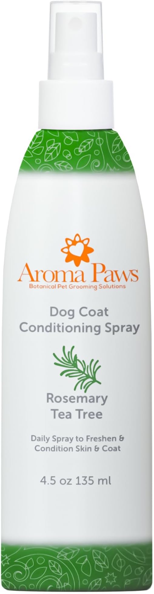 Scented Dog Coat Spray  Cleansing, Conditioning, Moisturizing  Toxin Free, Healthy Ingredients  Aromatic Grooming Puppy Spray  Loosens Knots, Tangles  4.5 Oz., Rosemary Tea Tree