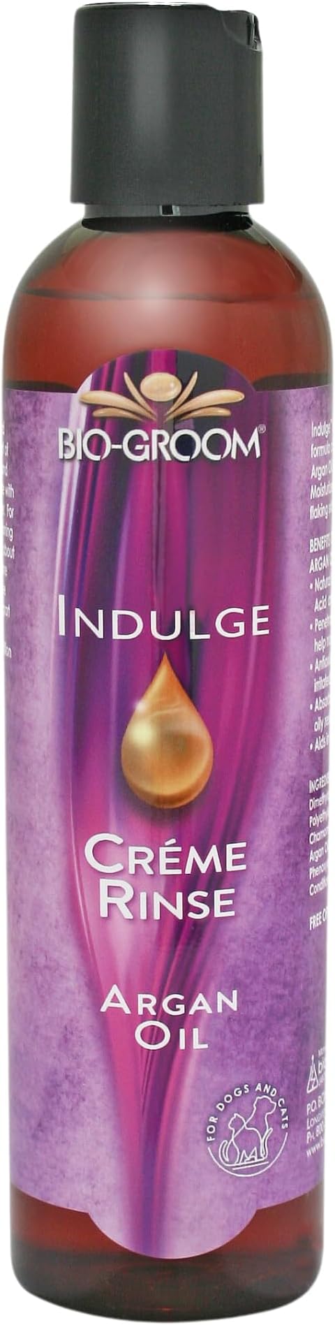 Bio-Groom Indulge Argan Oil Dog Conditioner - Deshedding Dog Bathing Supplies, Puppy Wash, Cat & Dog Grooming Supplies for Sensitive Skin, Cruelty-Free, Made in USA, Dog Products - 12 fl oz 1-Pack