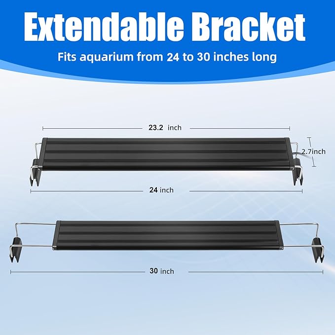 AQUANEAT LED Aquarium Light for 24 to 30 Inch Fish Tank, Full Spectrum Fish Tank Light, with Daylight Moonlight Mode