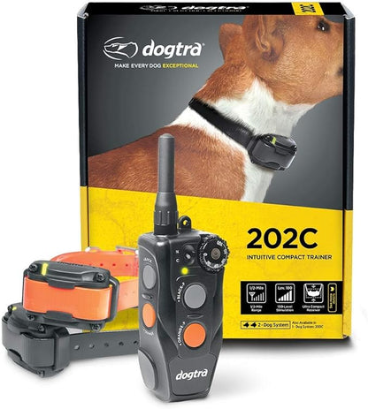 Dogtra 202C Waterproof ½-Mile One-Handed Operation 2-Dog Remote Training Dog E-Collar