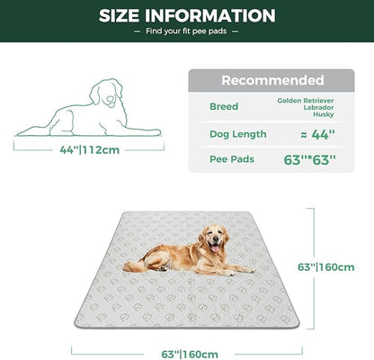 FXW 24 inch 8 Panels Rollick Dog Playpen & FXW 63" x 63" 1 Pack Washable Pee Pads