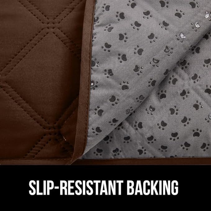 Gorilla Grip 100% Waterproof Dog Blanket, Pet Friendly Sofa Throw Essential for Small Pets, Dogs, Cats, Tear and Slip Resistant Leakproof Couch Cushion Cover for Indoor Furniture, 30x70 Chocolate
