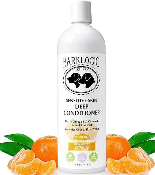 Sensitive Skin Deep Conditioner, Tangerine, 16 fl oz - Grooming Essentials for A Quality Coat - No Parabens, No Phthalates, No Sulfates, No DEA & PEG, Vegan