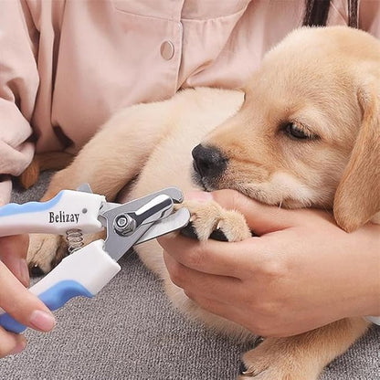 Belizay Dog & Cat Professional Pets Nail Clippers and Trimmers with Poop Bag Rolls Set, Cat and Dog Nail Clippers for Small Dogs with Safety Guard to Avoid Over Cutting. Large Size