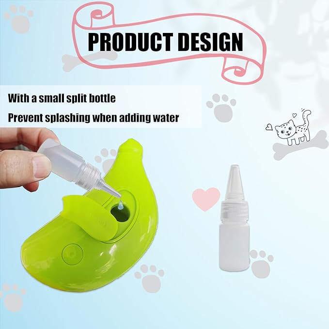 Cat Steam Brush with Water Steamy Pet Brush Spray Misty Cat Brush for Deshedding with Charging Cable Silicone ALD-001-G (Banana Green)