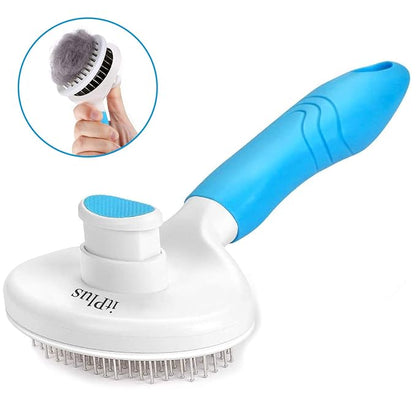 Cat Self Cleaning Slicker Brush, Pets Skin Friendly Cat Brush for Dogs Cats Grooming Brush Tool Easy to Remove Loose Undercoat, Mats Tangled Hair Slicker Massage Cats Dogs Brush - Upgraded
