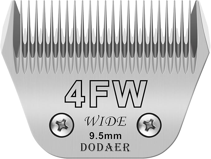 4FW Detachable Dog Grooming Wide Blades,Compatible with Andis,Oster A5,Wahl KM10 Series Clippers,Cut Length 3/8(9.5mm)