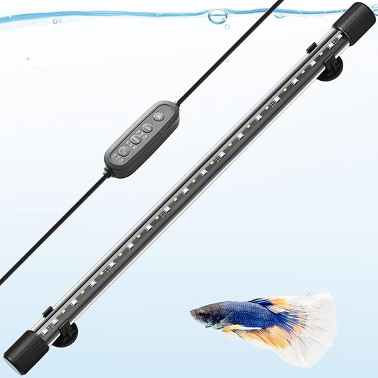 FEDOUR 22.8in Submersible Aquarium LED Light, 24/7 Aquarium Lights with Full Spectrum RGBW LEDs, IP68 Waterproof Fish Tank Light with Dimming, Timming and Color Adjustable