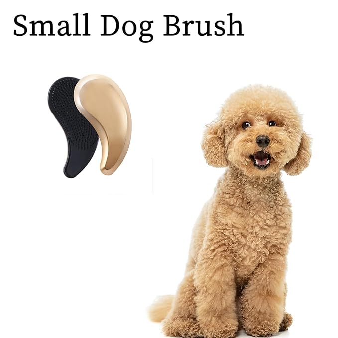 Small Dog Brush- Grooming Tool for Teddy, Yorkies, Maltese, Shih Tzu, Chihuahua - Puppy Hair Brush - TTshuzi (Rose Gold)