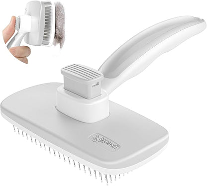 Pecute Self-Cleaning Slicker Brush for Dogs, Cats, Lightweight Dog Brush for Shedding Massaging Grooming, Cat Brush Gently Removes Loose Fur Undercoat for Dogs Cats Rabbits of All Hair Types
