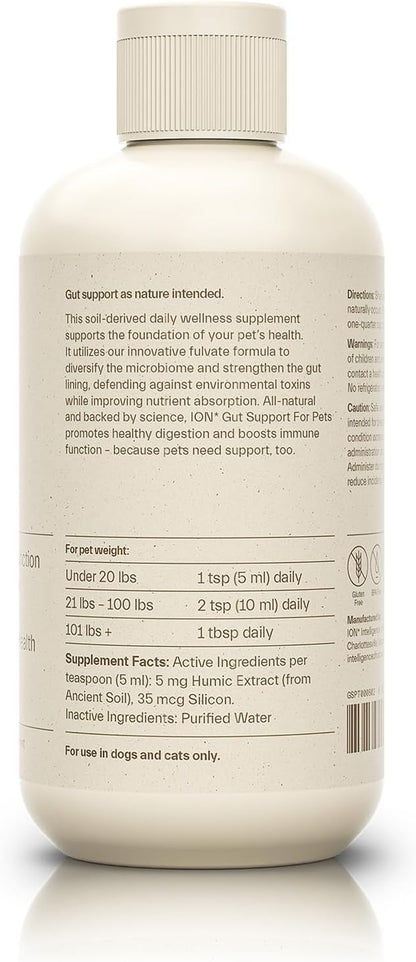 ION Intelligence of Nature Gut Support for Pets | Strengthens Digestion, Supports Kidneys, Aids Immune Function, and Defends from Food Toxins (8 Ounce)
