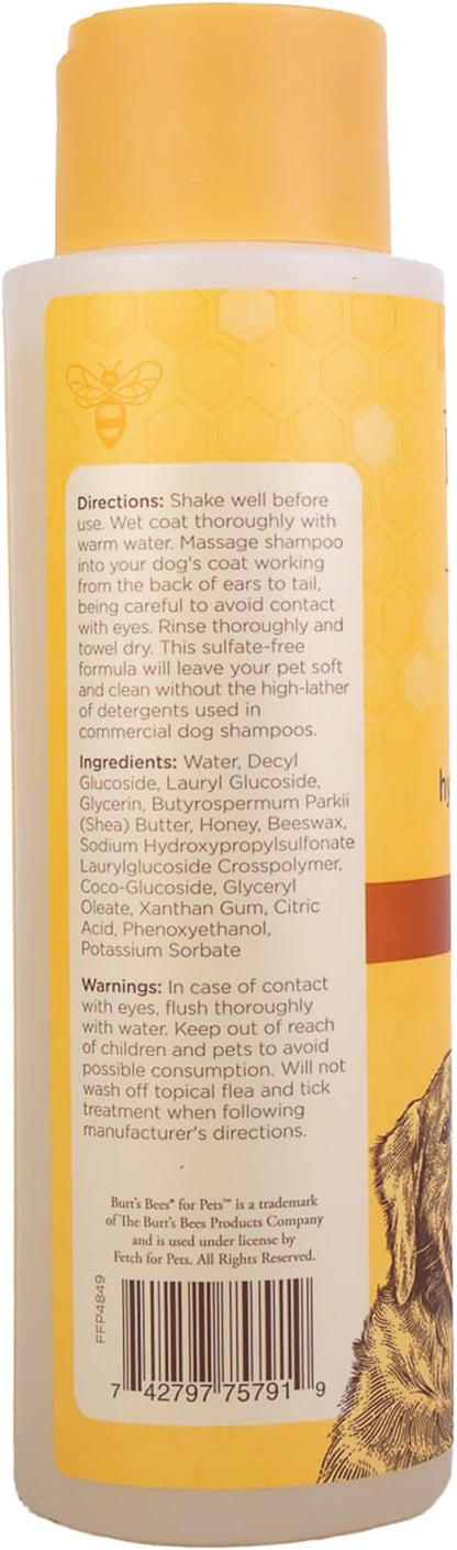 Burt's Bees for Pets Hypoallergenic Shampoo for Dogs with Shea Butter and Honey, 2pk, 95% Natural Origin Formulas, Shampoo for Sensitive Dogs - Gentle Dog Shampoo, 2pk, 16 oz