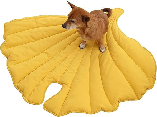 50x45 Inch Leaf Shaped Cotton Dog Blanket, Extra Large Pet Blanket for Small Medium Large Dogs, Machine Washable Puppy Mat for Couch Protection, Soft Plush Dog Bed for Furniture, Sofa, Floor