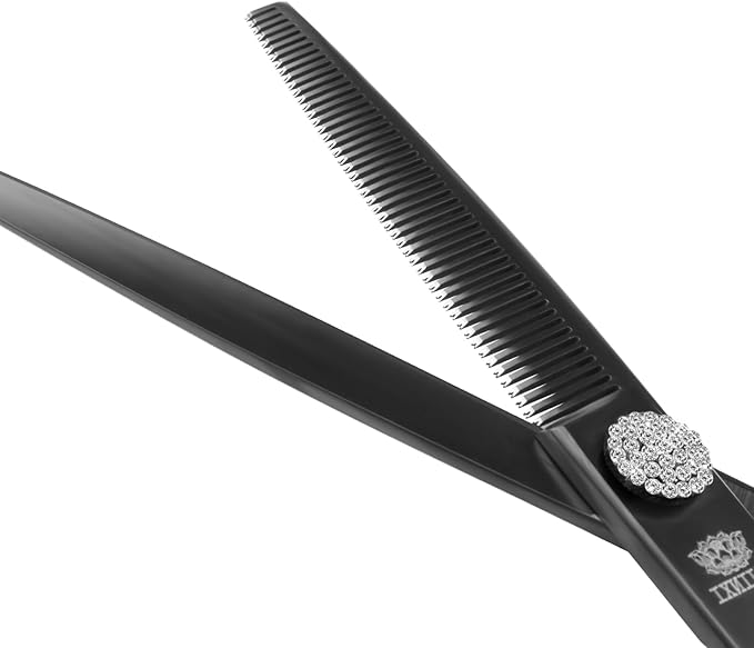 7 Dog Grooming Thinning Scissors  Professional Pet Shears for Dogs & Cats, Sharp 440C Stainless Steel Blades, Precise Texturizing & Blending for Groomers