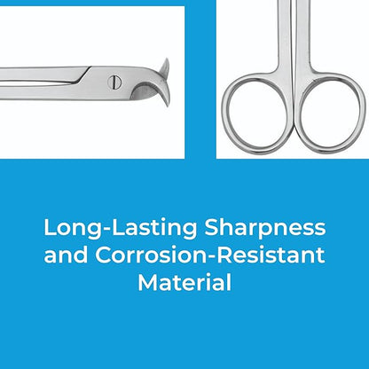 4.5" Dog Nail Scissors  Stainless Steel Clippers and Trimmers for Pets | Professional Grooming Tool for Precise and Safe Nail Trimming