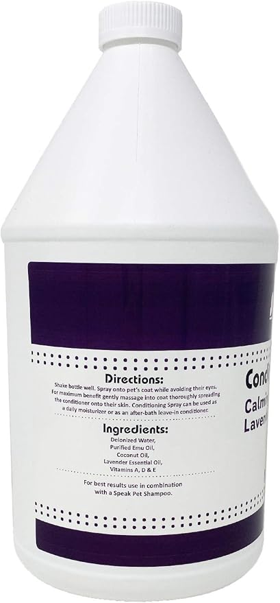 Natural Leave-in Conditioning Spray Refill with Pump, Calming Lavender Dog, 1 Gallon