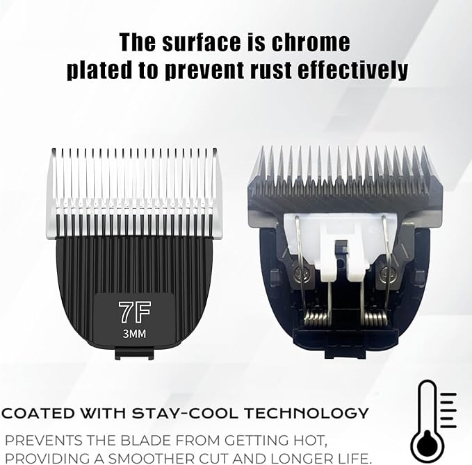 1Pack Flash Clipper Professional Detachable Replacement Blades,Compatible with Kenchii Flash Clipper Bladeï¼_ize 7F-3mm ï¼