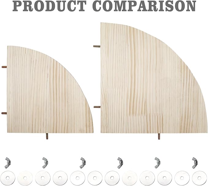 9.4 × 9.4 Inches Large Bird Perch Stand Platform, Natural Wooden Small Animals Cage Accessories, Rectangle Stand Perch Shelf for Parrot Parakeet Cockatiel Rat Hamster Guinea Pig Conure Chinchillas