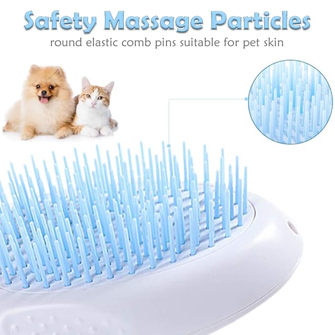 IHUIXINHE Dog Brush and Cat Brush, Pet Self Cleaning Slicker Brush & Stainless Steel Pet Comb, for Long and Short Haired Dog, Cat and Other Pets (2 Pack)