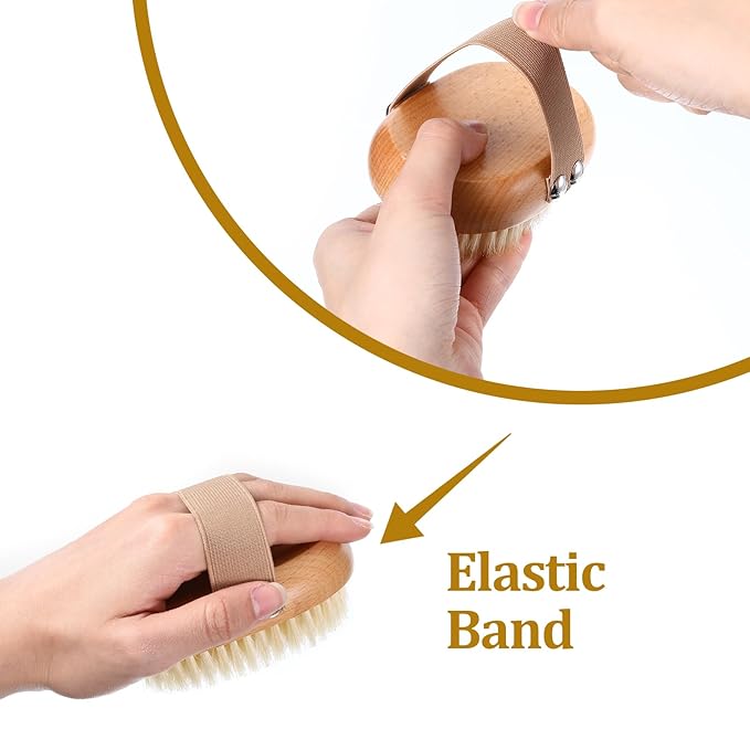 Natural Soft Boar Bristle Pet Brush Palm Sleek Dog Cat Brush for Short Haired Pets Gentle Elastic Band Non Slip Grip Handle for Daily Grooming Shower Bath Massage Shedding Detangling