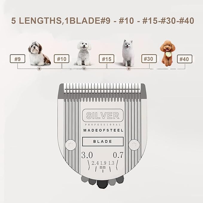 5 in 1 Replacement Blades Compatible with Wahl Bravura .Chromadoï¼_reativaï¼_igura Dog Clippers for Dogs Grooming-(3PC)