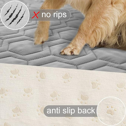 Waterproof and Non-Slip Dog Bed Cover and Pet Blanket Sofa Pet Bed Mat ï¼_ar Incontinence Mattress Protectors Furniture Couch Cover for Most Cats Dogs,Petsï¼52x82-Light Greyï¼