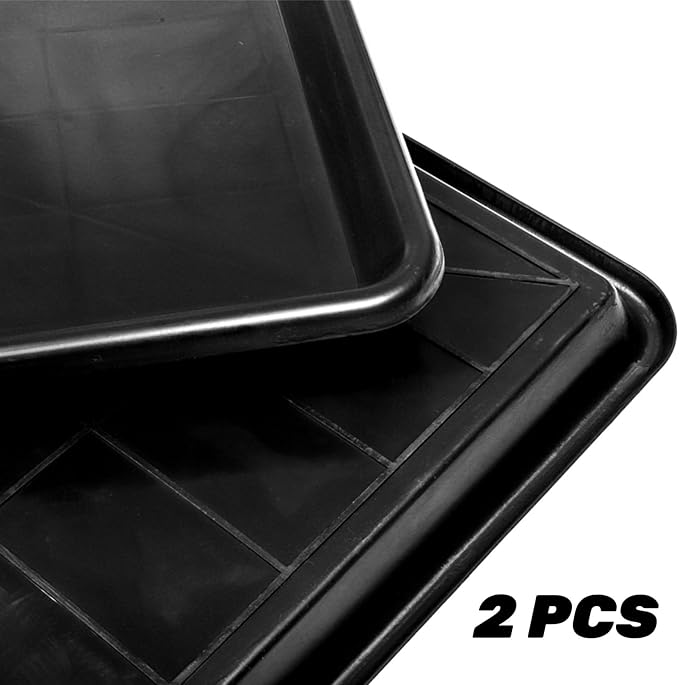 2 Pack Dog Crate Tray, 36" L x 24" W ChewProof Replacement Pan for Dog Crate, Large Plastic Bottom Pan Liner Drip Trays Pan for Pet Crates Kennels