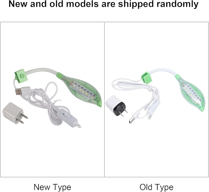 Clip On Aquarium LED Light, Mini USB Tortoise Fish Tank Aquarium LED with No Strobe, Clip On Leaf Head Ligh with US Plug 100 240V, for Aquatic Plant Growing(Green Blue White Light)